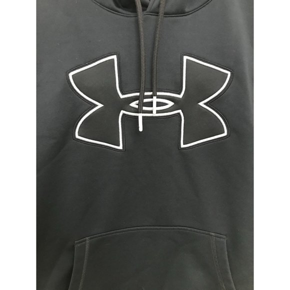 Under Armour Mens M Black Gray Pullover Hoodie Sweater *4 - Picture 2 of 4
